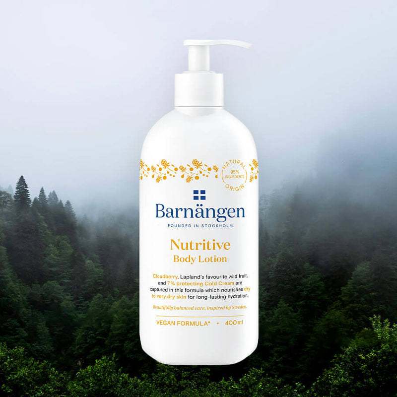 Barnängen Nutritive Bodylotion – reichhaltige Naturpflege mit Moltebeere für sehr trockene Haut.