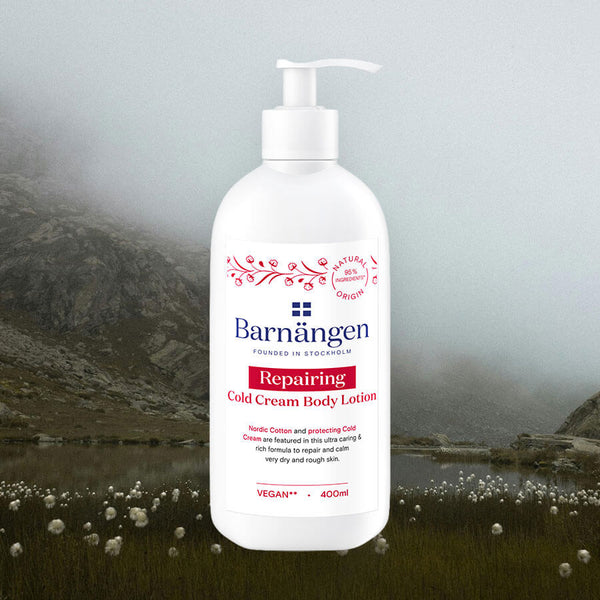 View Barnängen Repairing Bodylotion – reparierende Naturpflege mit nordischer Baumwolle & Cold-Cream. - Image 1